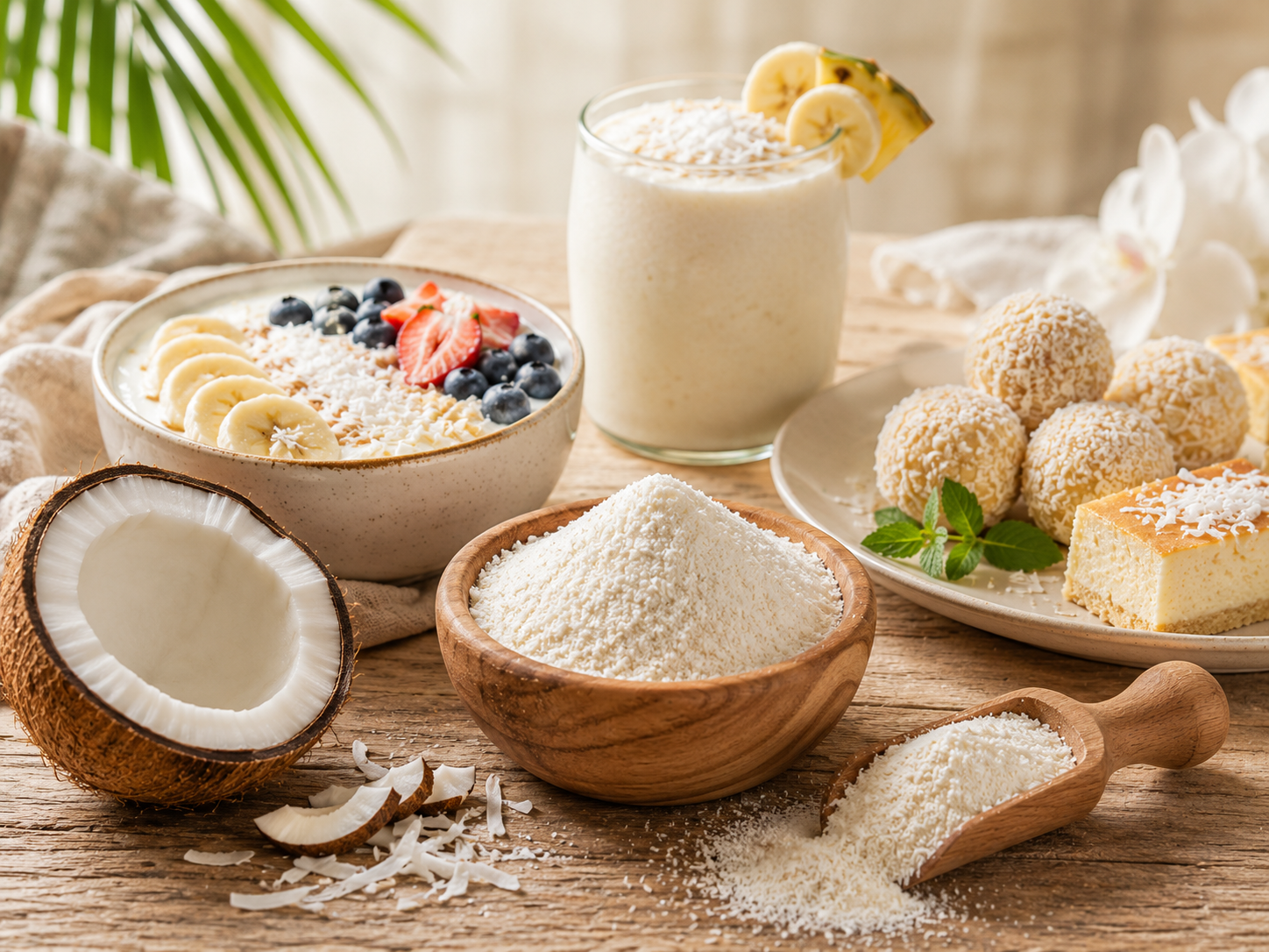Kokospulver – Verwendungsideen für Frühstück, Smoothies und Desserts