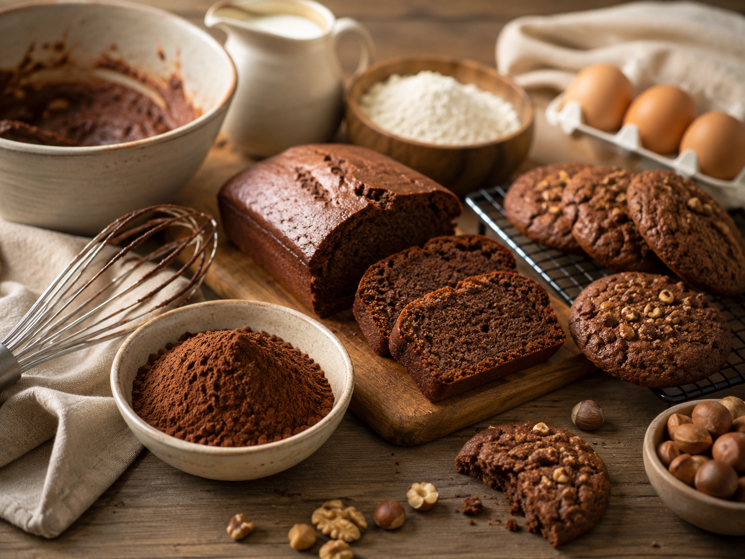 Wie werden Kuchen- und Keksrezepte mit Johannisbrotpulver zubereitet?