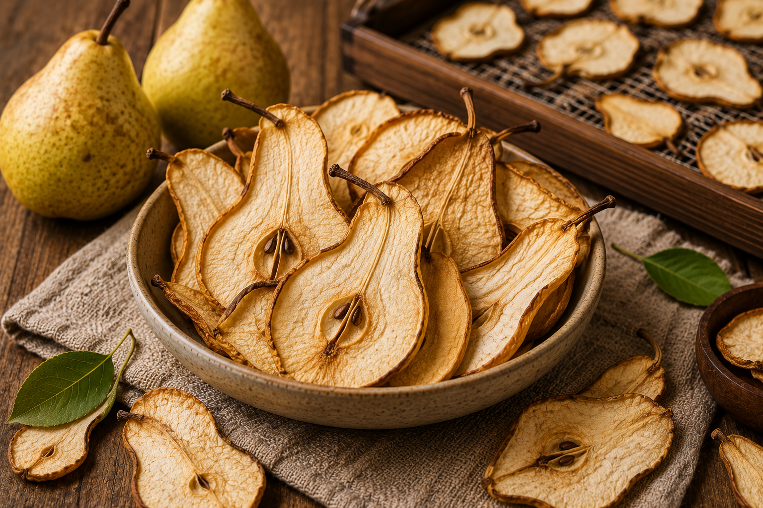 Was ist getrocknete Birne? Wie wird sie in Süßspeisen und Snacks verwendet? Zubereitung und Lagerung