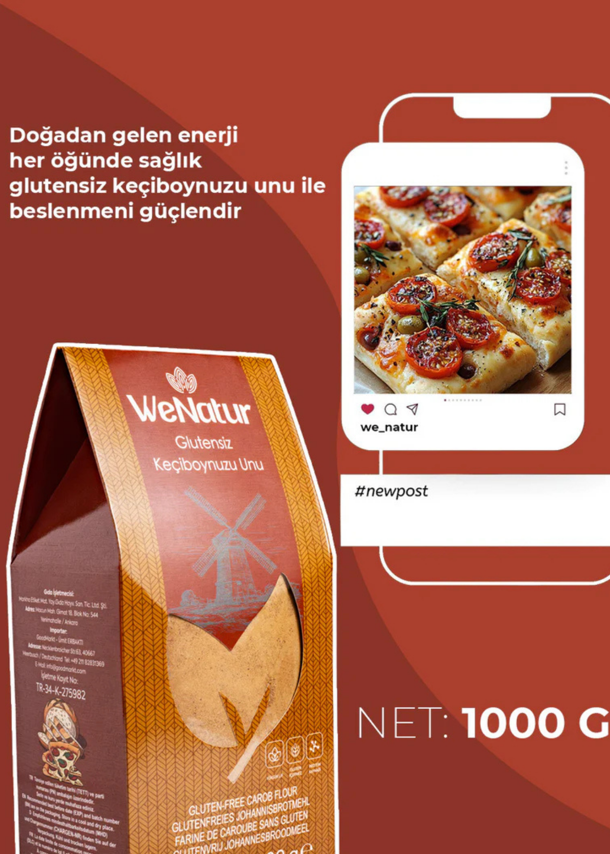 Glutenfreies Johannisbrotkernmehl