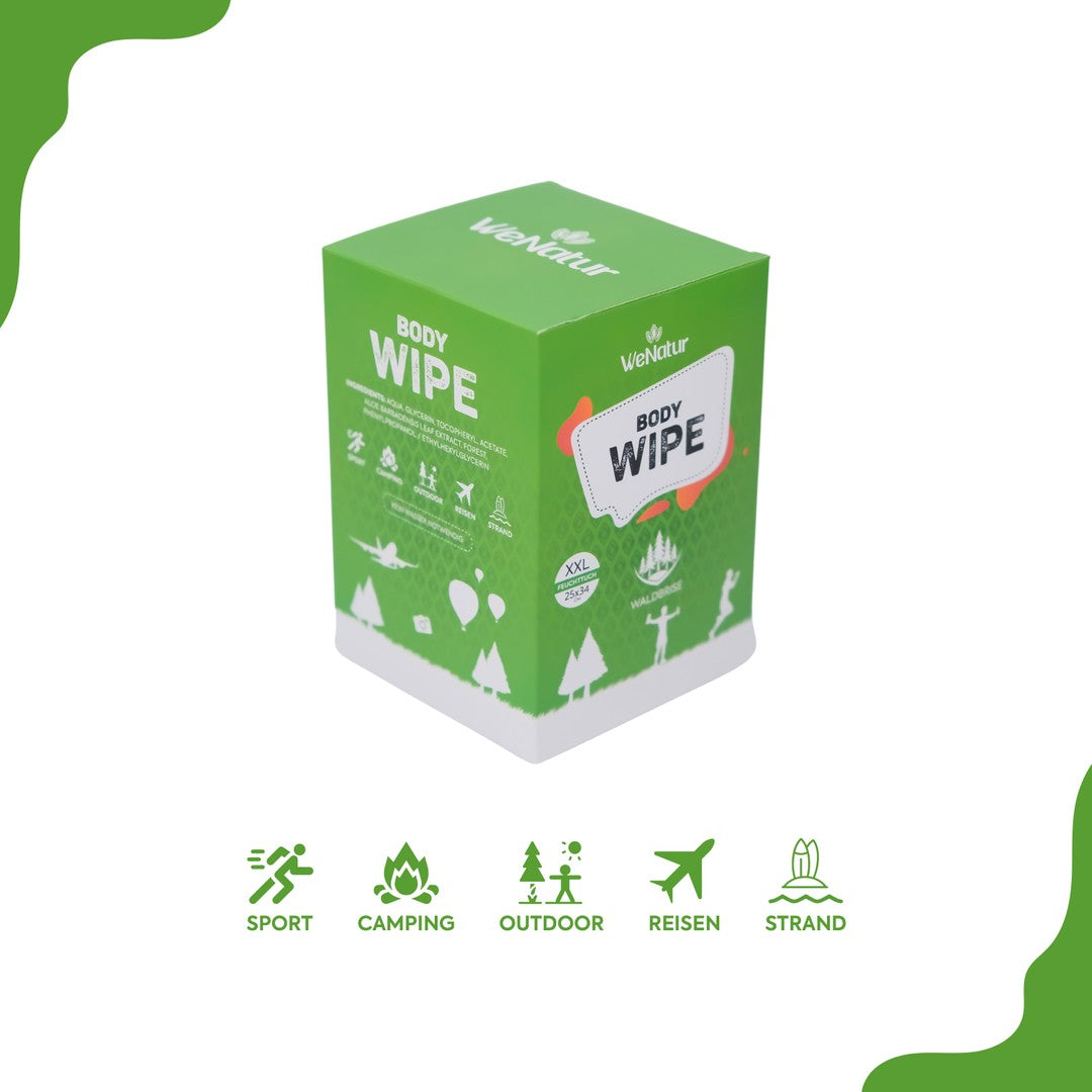 Body Wipe XXL „Waldbrise“ (25 × 34 cm) 10 stück