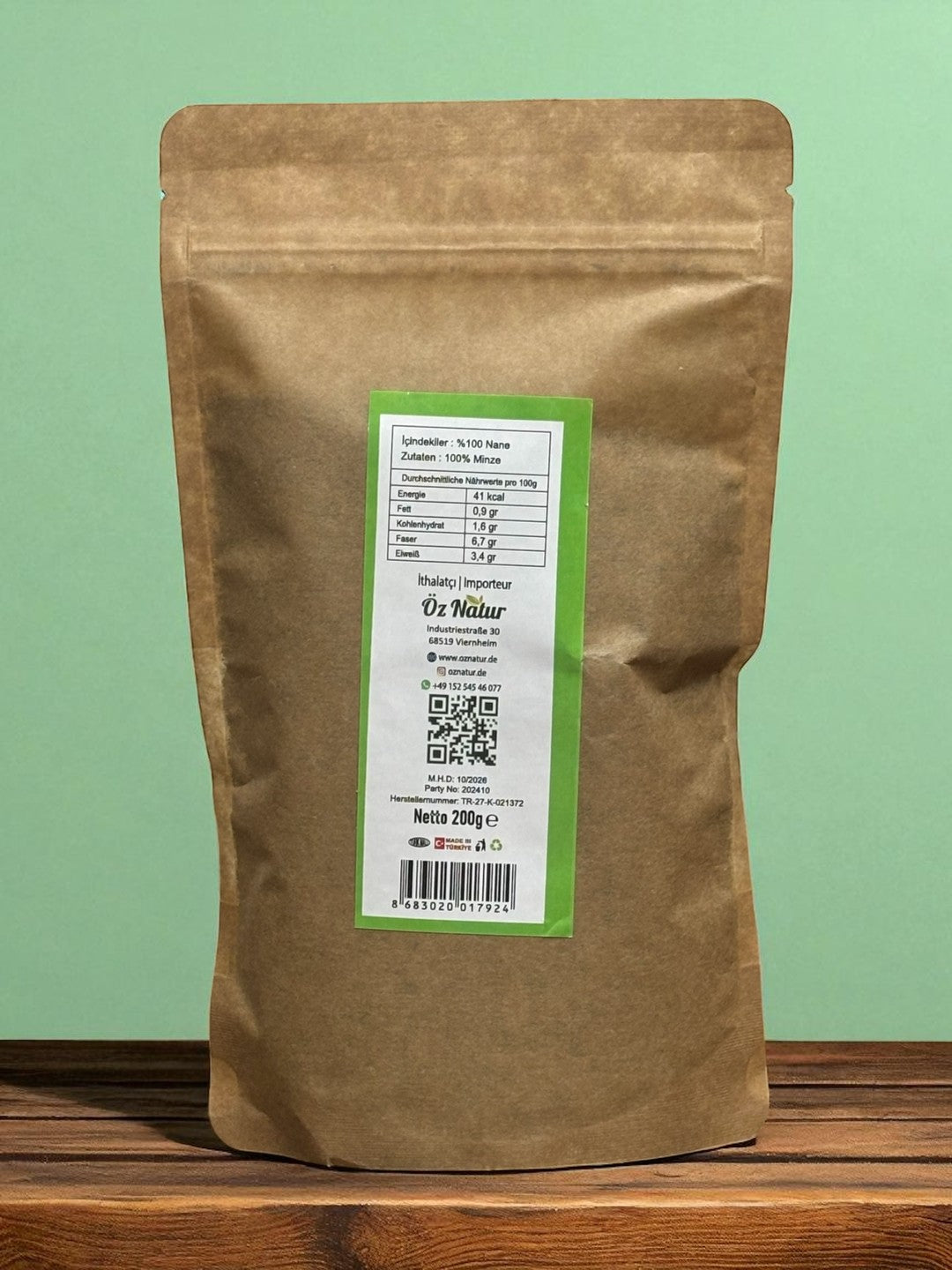 Getrocknete Minze 200g