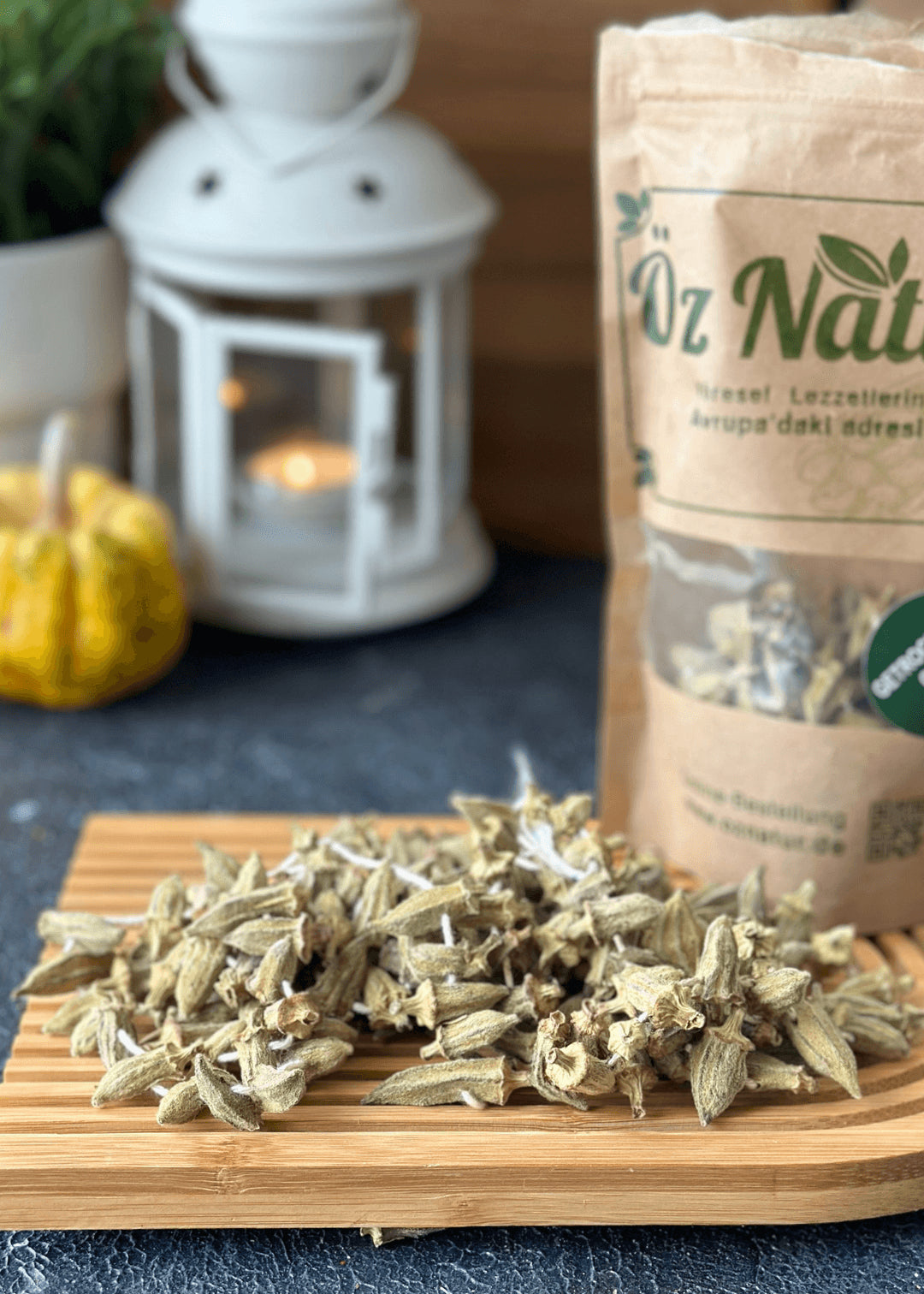 Getrocknete Okraschoten (Çiçek Bamya - 1 İp)