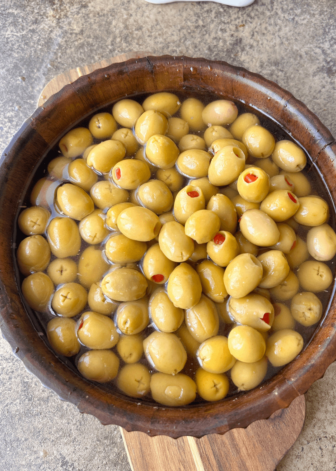 Grüne Oliven mit Paprika 900g