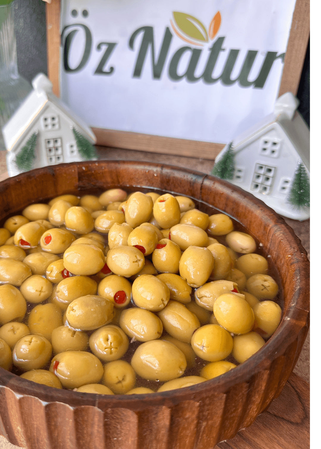 Grüne Oliven mit Paprika 900g