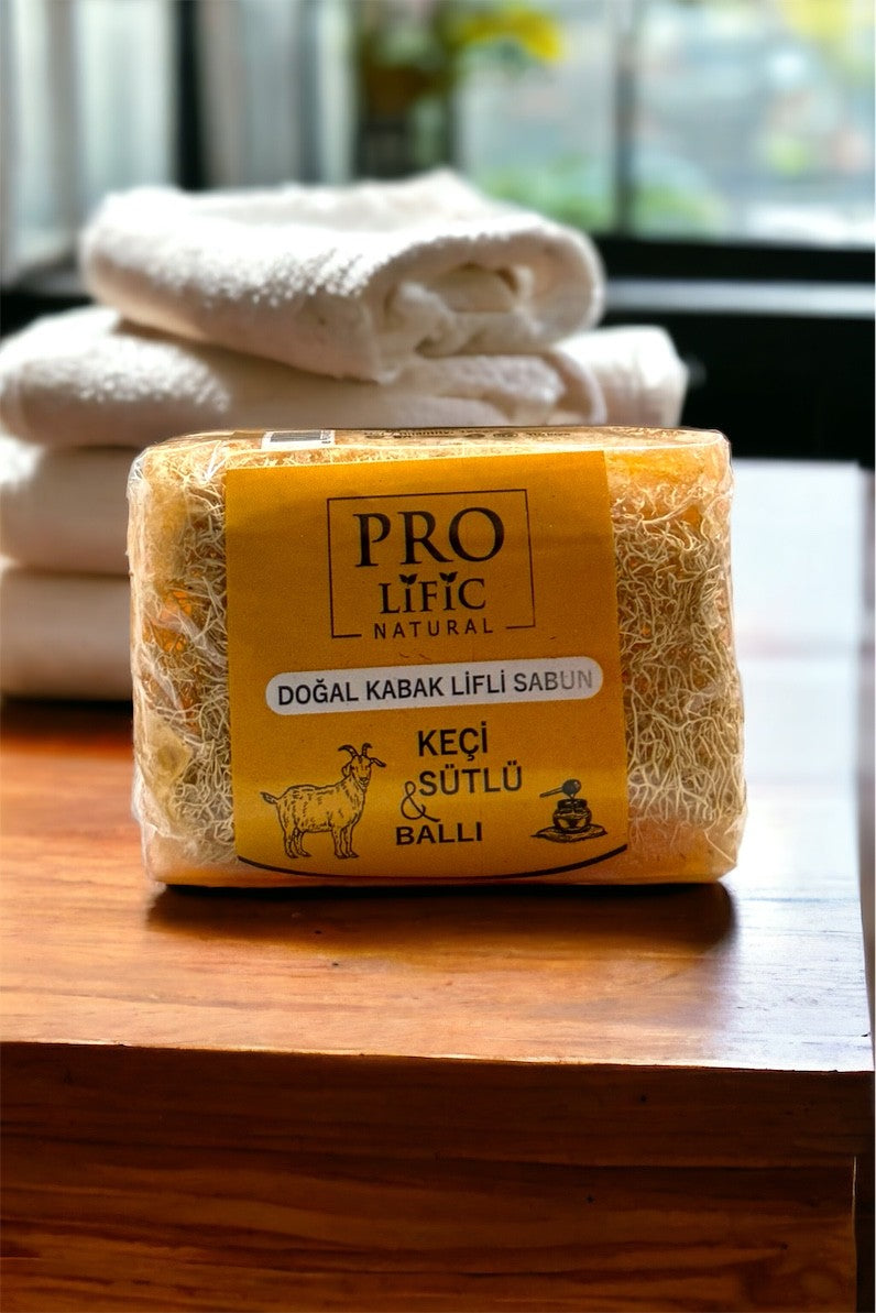 Kürbisfaserseife mit Ziegenmilch und Honig
