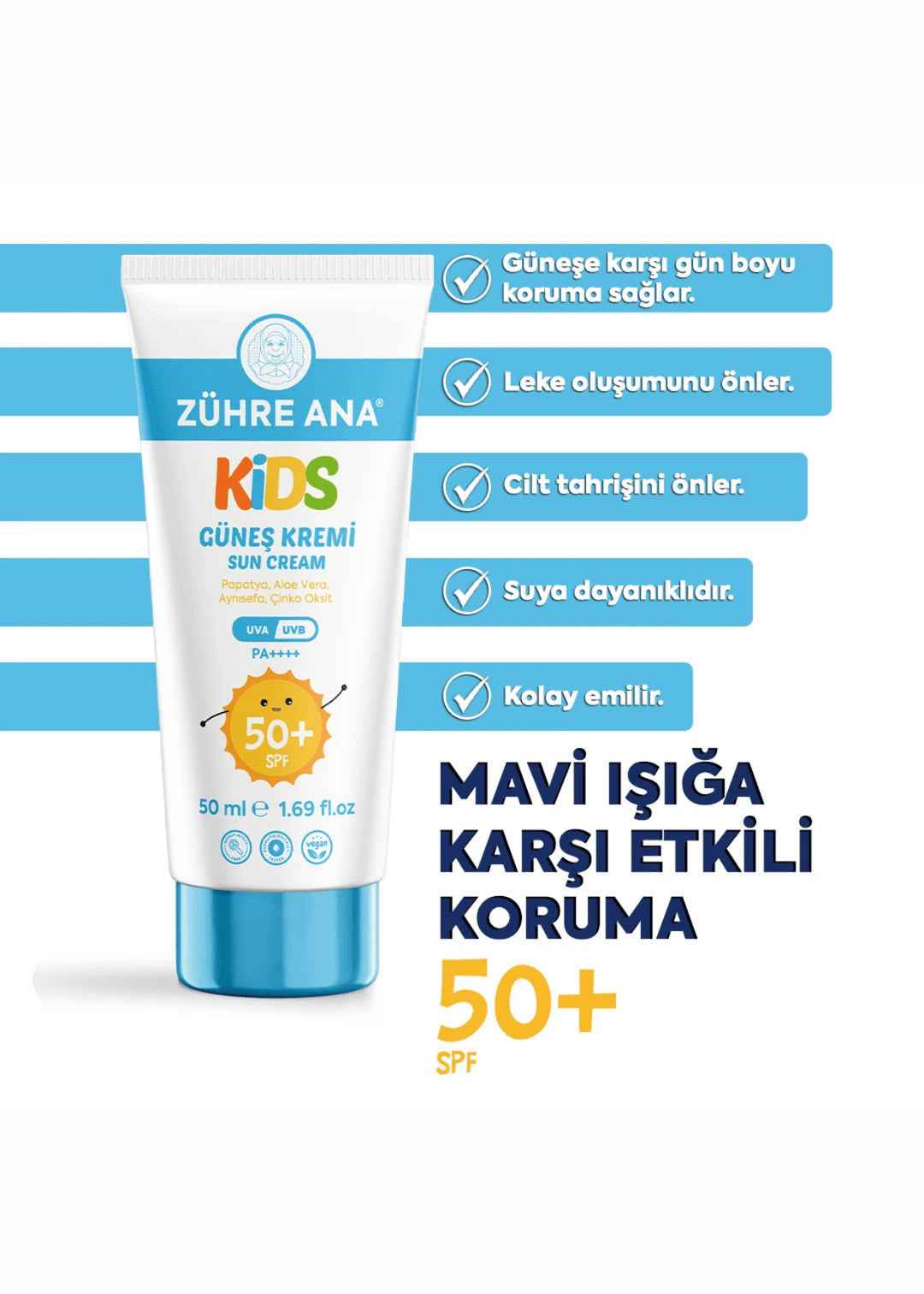 Zühre Ana Kids Sonnenschutz (Güneş Kremi) Spf 50+ UVA/UVB