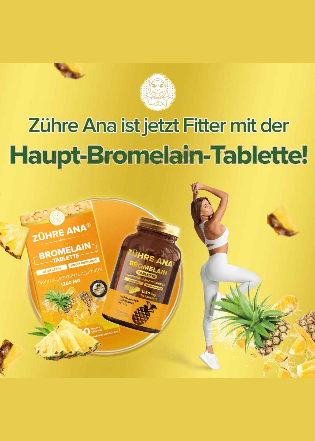 Zühre Ana Bromelain Kapseln 60 Kapseln mit Ananas-extrakt