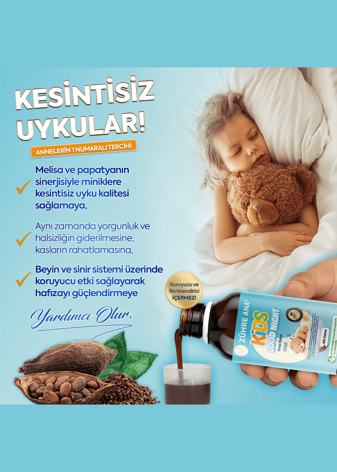 Zühre Ana Kids Good Night Sirup mit Melisse und Kamille 150ml