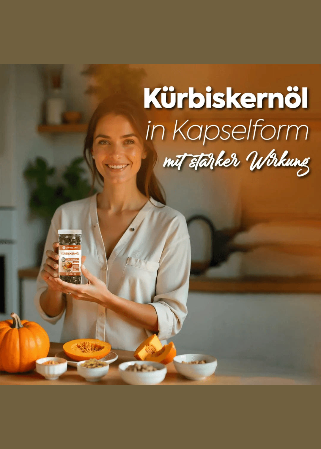 Zühre Ana Kürbiskernöl Weichkapseln 1300mg (90 Kapseln)