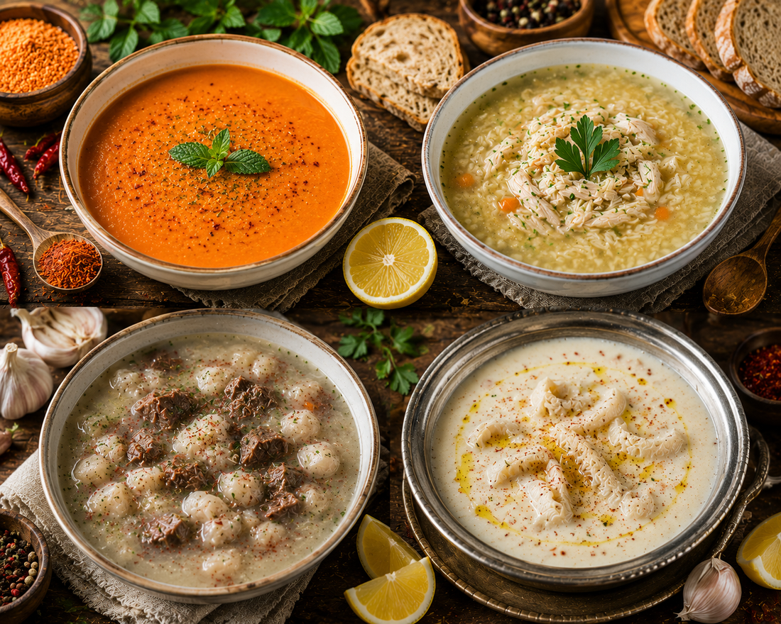 Türkische Suppen: Tarhana, Hühnersuppe, Kelle Paça & İşkembe im Überblick