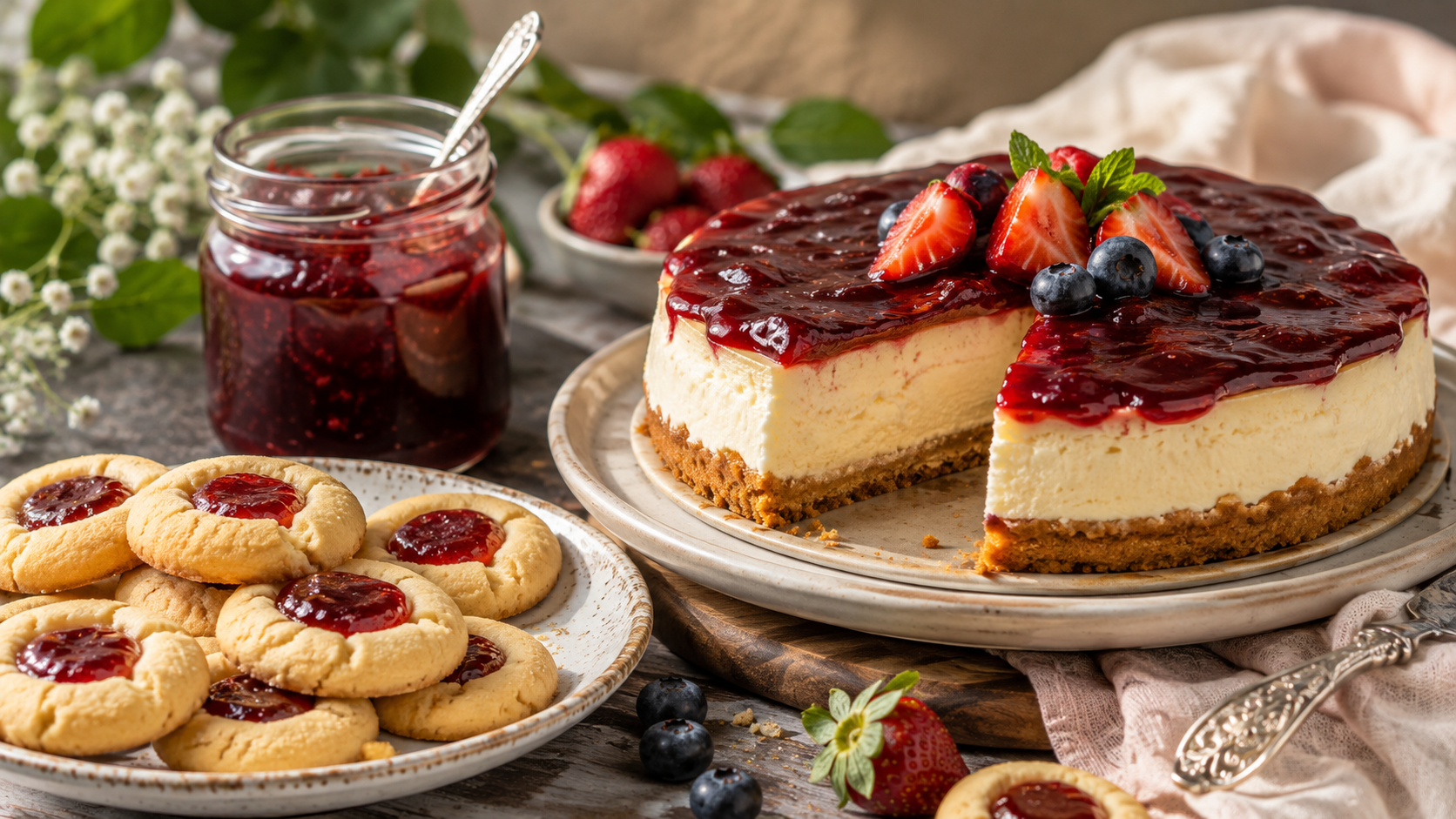 Wie wird Marmelade in Cheesecake- und Keksrezepten verwendet?