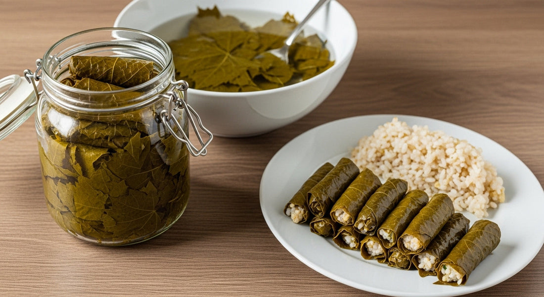 Wie wird eingelegtes Weinblatt verwendet?