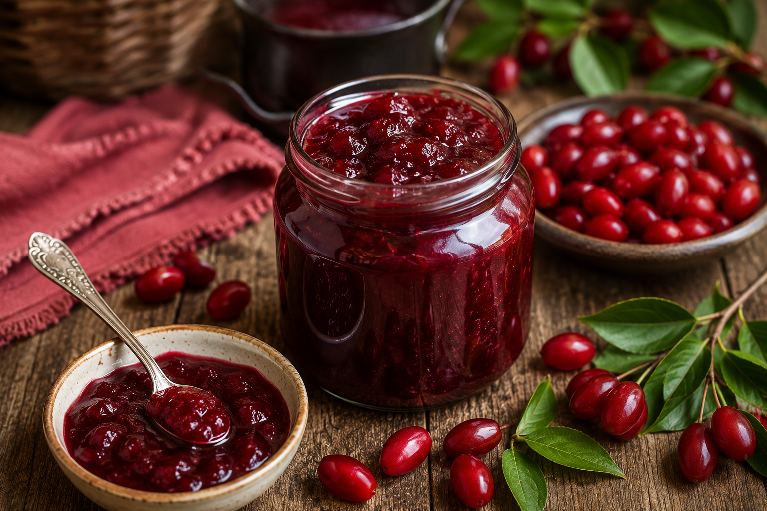 Was ist Kornelkirschenkonfitüre und wie wird sie hergestellt?