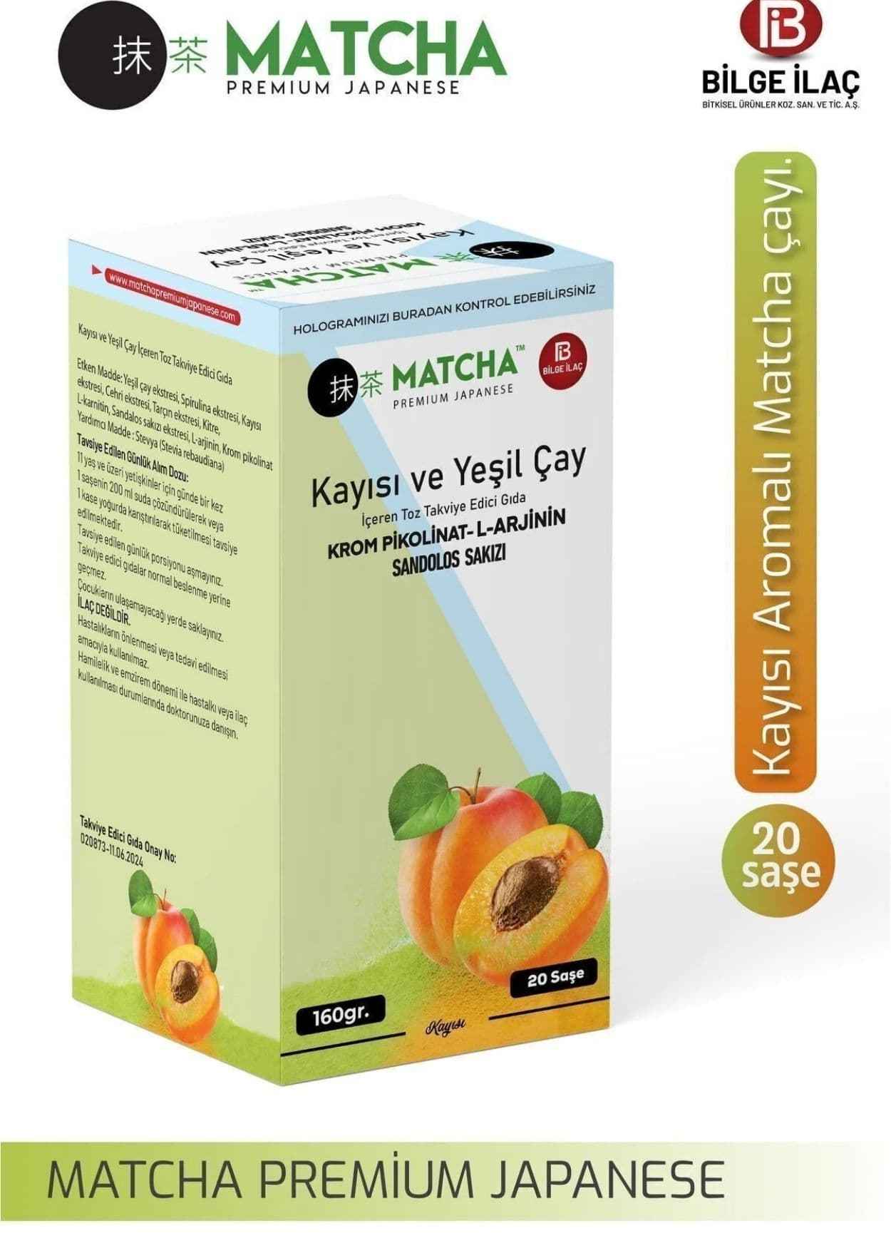 Matcha Premium Japanese Aprikosenaroma Burner Formula Matcha Tee