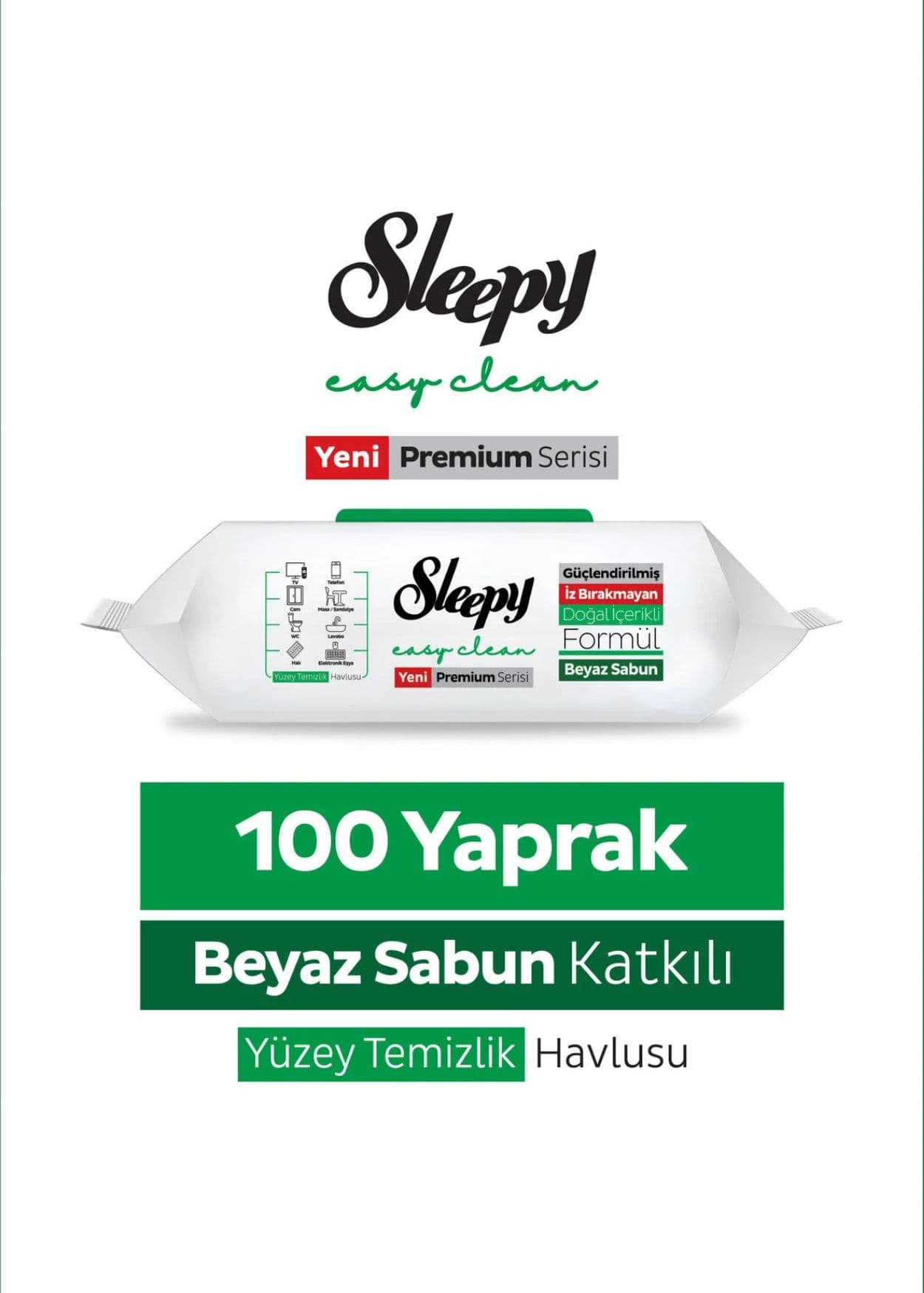 Sleepy Easy Clean Premium Reinigungstücher mit weißer Seife