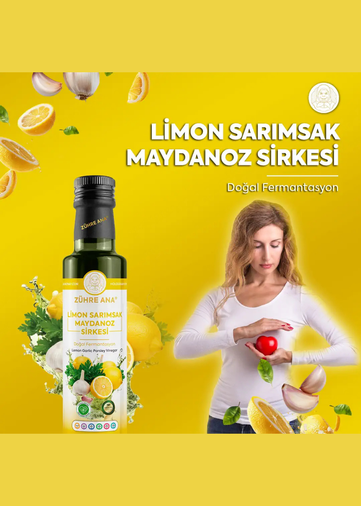 Zühre Ana Zitrone, Knoblauch & Petersilie Essig