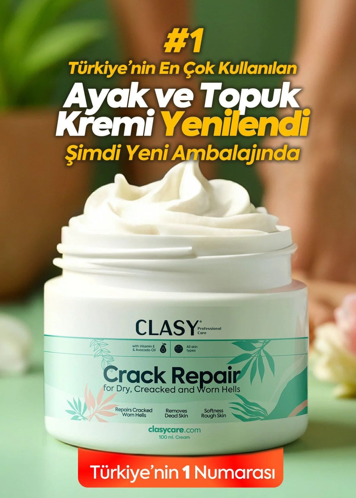 CLASY Crack Repair Cream – Fuß- und Fersenpflege