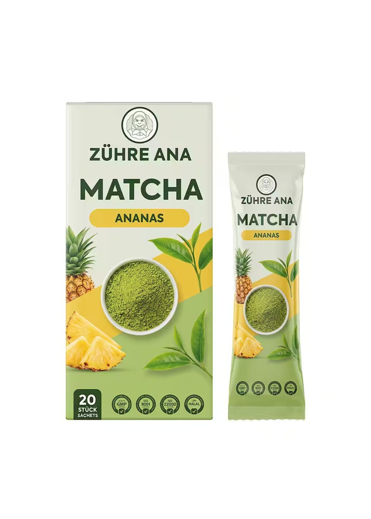 Zühre Ana Tee Matcha Ananas Grüntee-Mischung mit Faulbaum & Zitrone