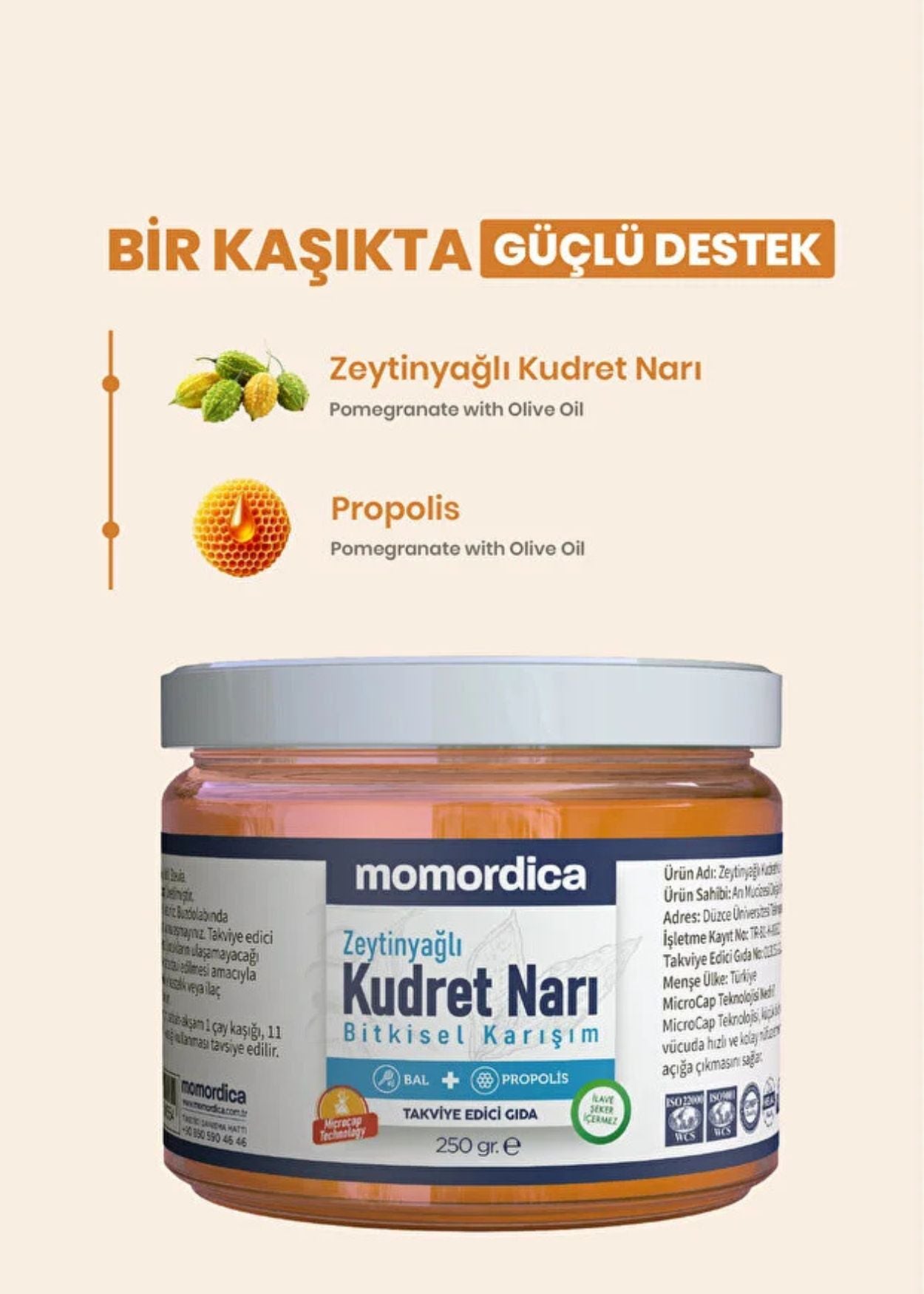 Momordica Bittermelone in Olivenöl (mit Propolis und Honig)