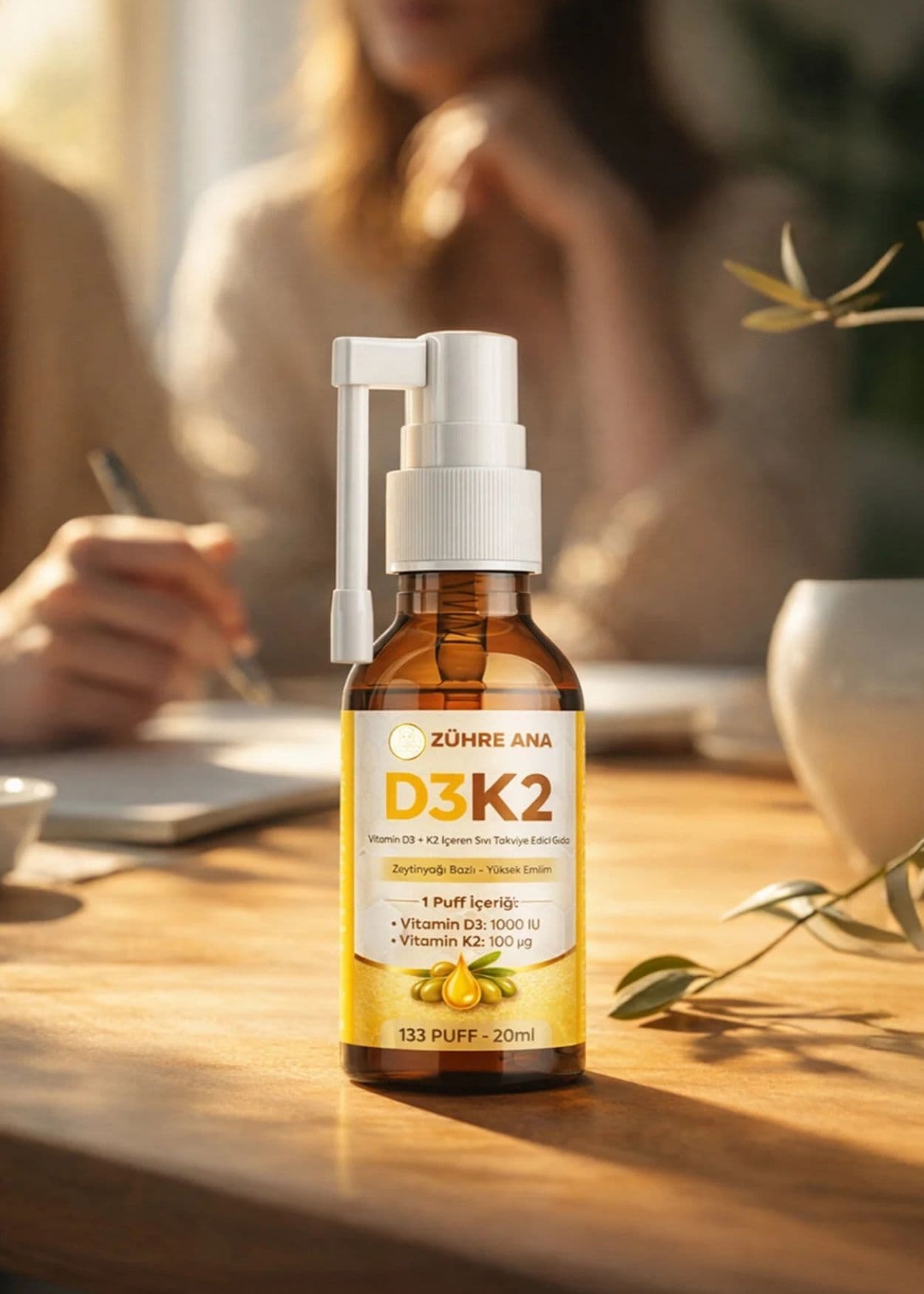Zühre Ana Vitamin Flüssiges Nahrungsergänzungsmittel mit D3 & K2 – Spray