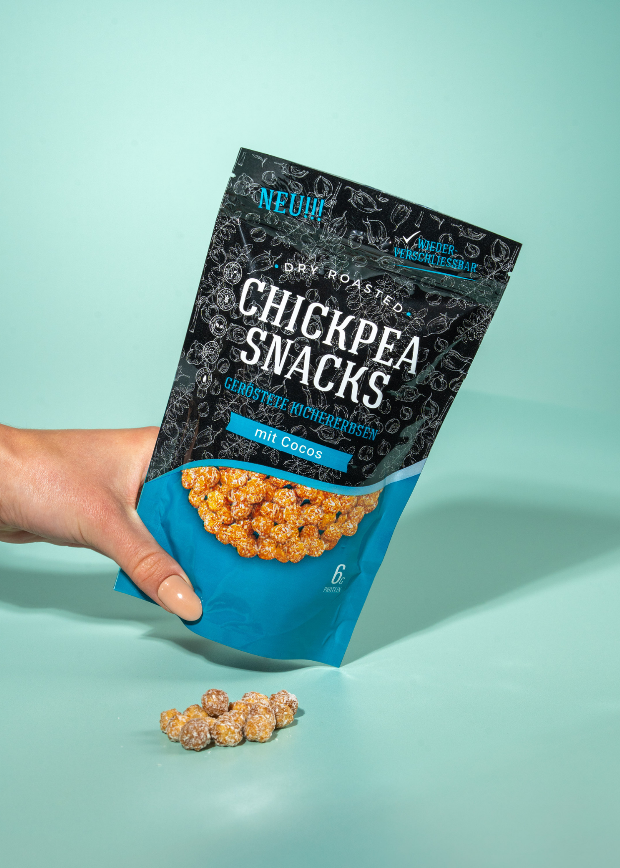 Chickpea Snacks geröstete Kichererbsen Cocos