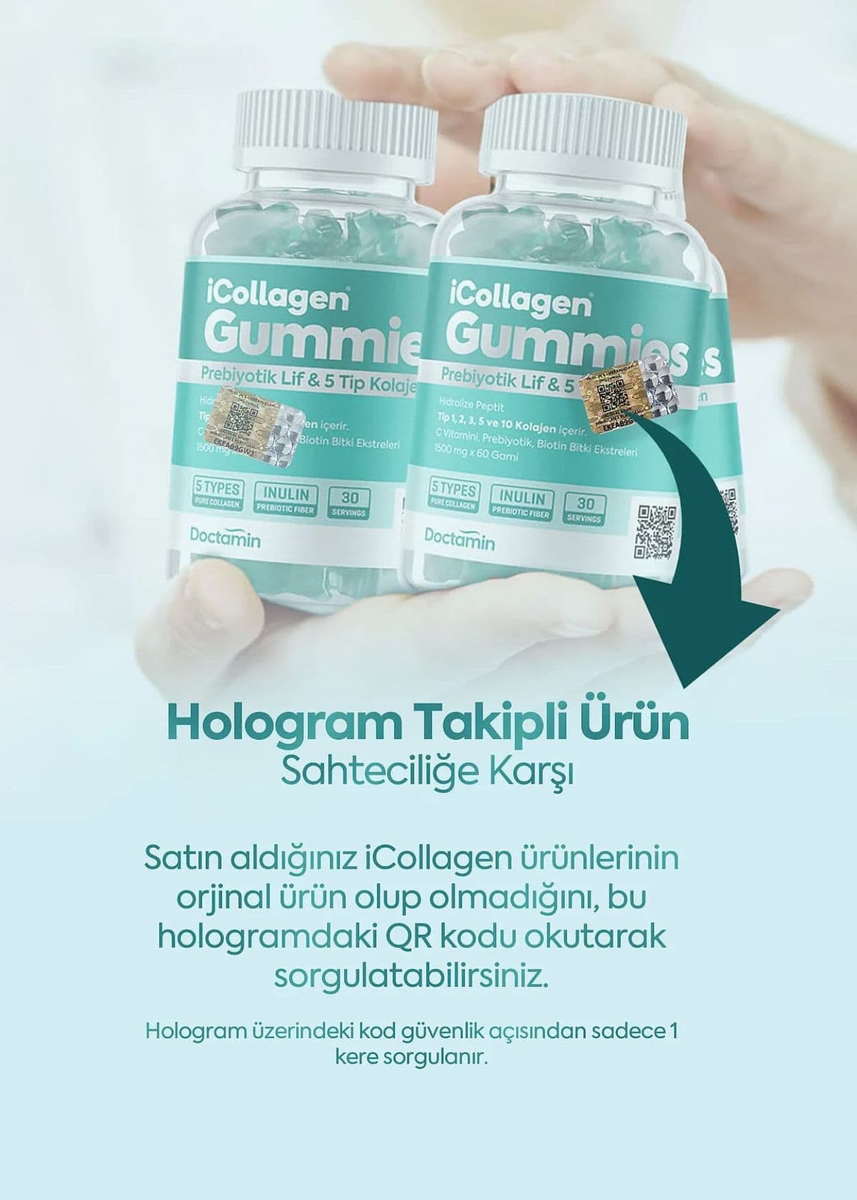 iCollagen Gummies mit Hydrolysiertem Kollagen, Präbiotika und Hyaluronsäure