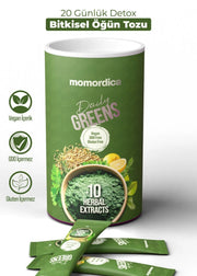 Momordica Daily Greens (Spirulina, Grüntee, Rosmarin, Sennesblätter, Fenchel +10 Kräuter)