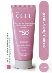 The Ceel Rosafarbene Sonnenschutzcreme SPF 50+ gegen Pigmentflecken und für einen ebenmäßigen Hautton, mit Glutathion und Hyaluronsäure