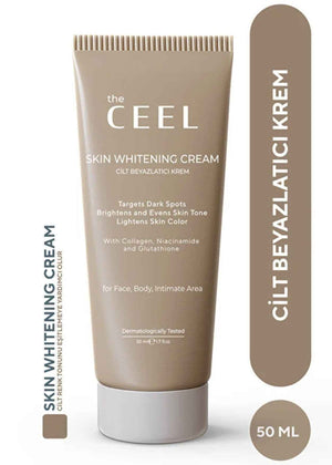 The Ceel Hautaufhellende Creme gegen Pigmentflecken mit Niacinamid, Alpha-Arbutin und Kojisäure