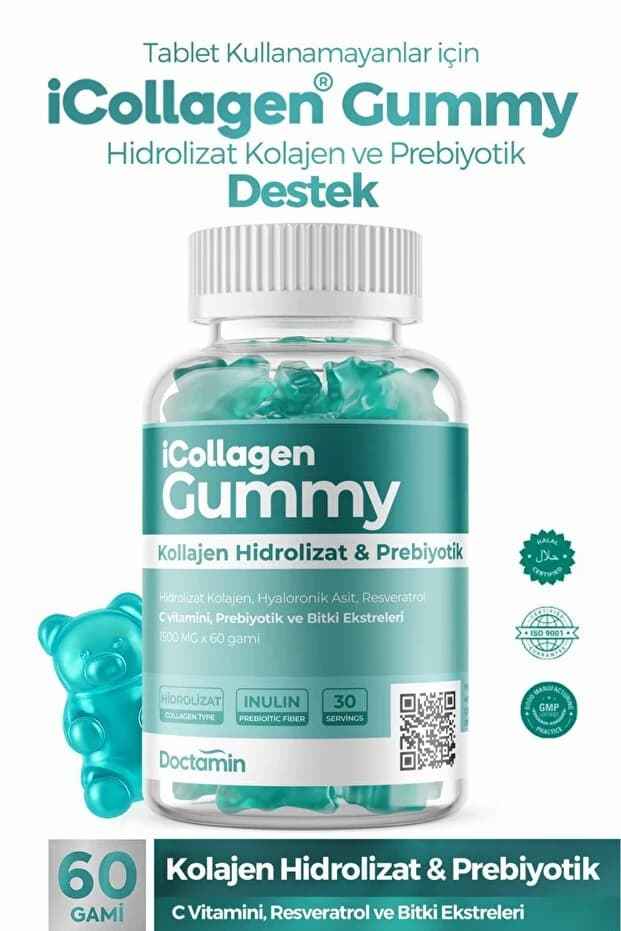 iCollagen Gummies Jelibon Hidrolizat Kolajen & Prebiyotik