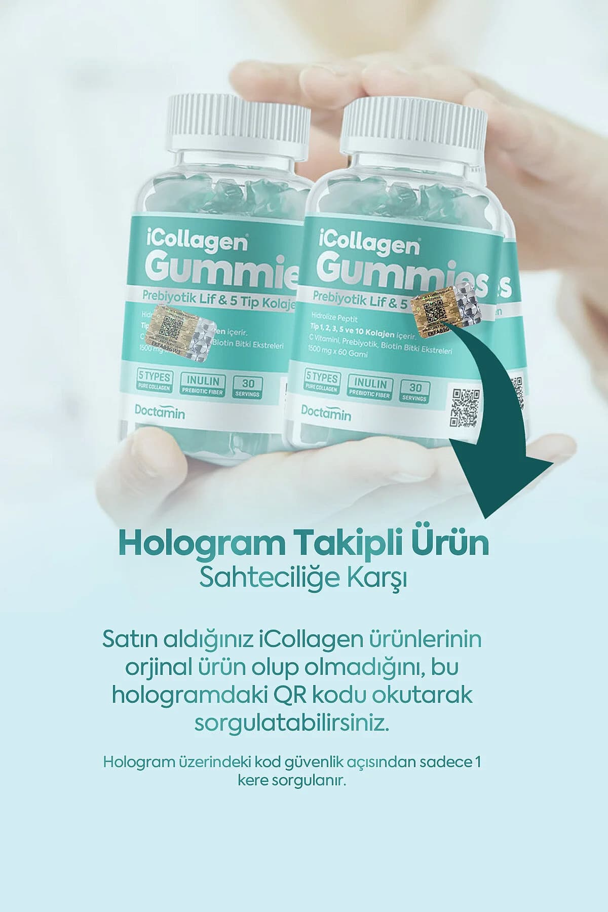iCollagen Gummies mit Hydrolysiertem Kollagen, Präbiotika und Hyaluronsäure