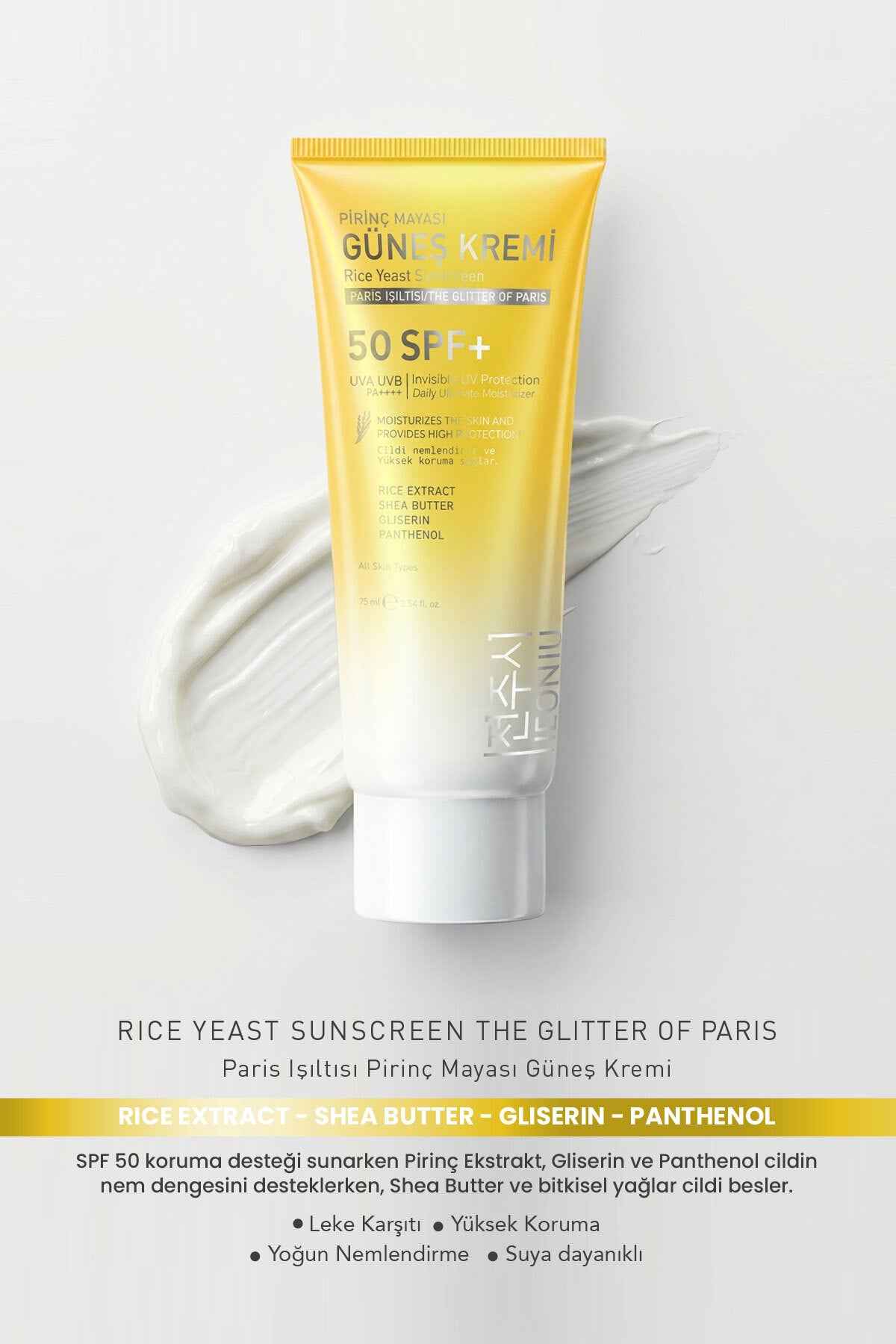 JEONJU Reishefe Sonnencreme SPF 50+ 75ml – Paris Glow