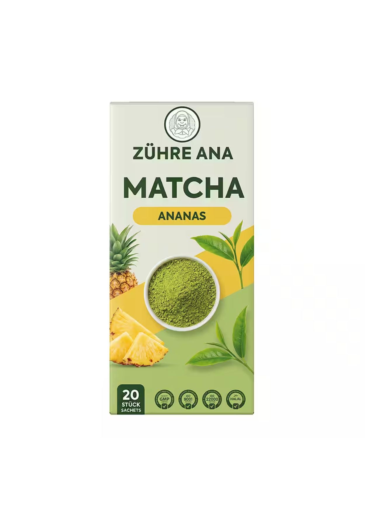 Zühre Ana Tee Matcha Ananas Grüntee-Mischung mit Faulbaum & Zitrone