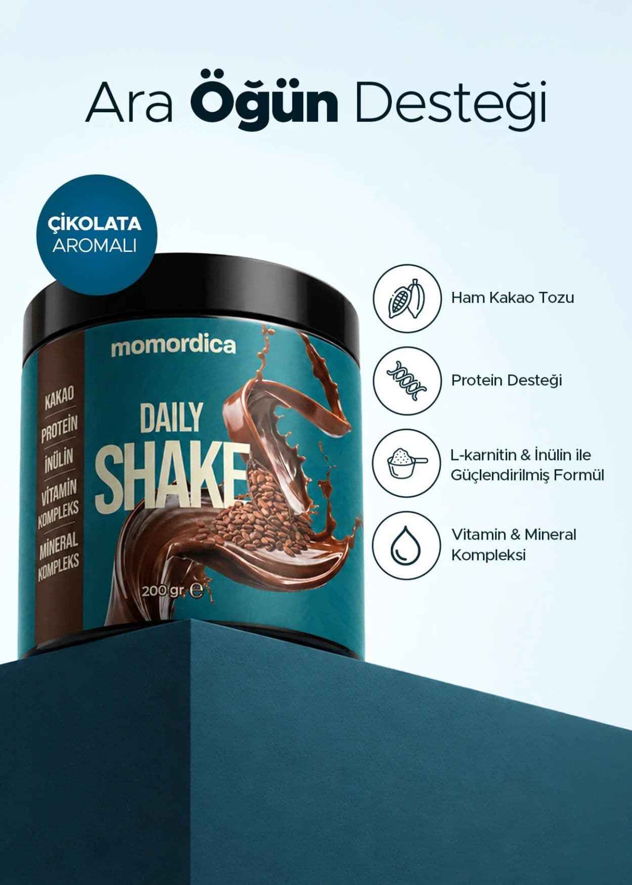 Momordica Daily Shake (Kakaopulver, Protein, Inulin, 9 Vitamine, 5 Mineralstoffe)