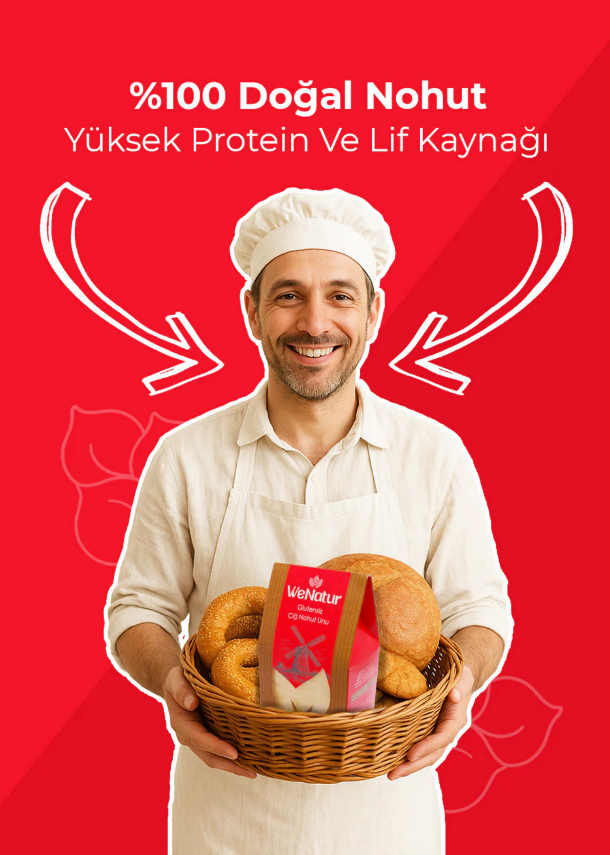 Glutenfreies Rohes Kichererbsenmehl