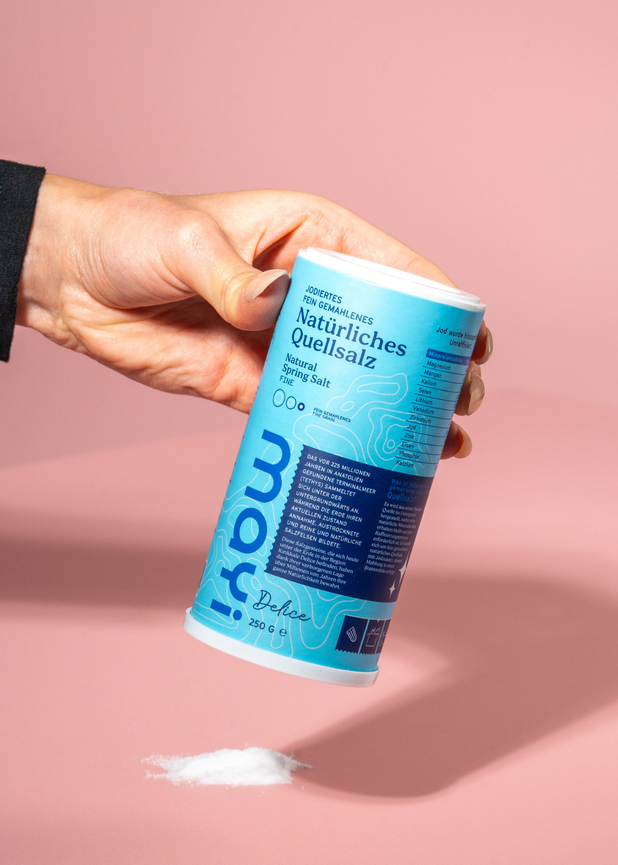 Mayi Quellsalz - gemahlen & jodiert + Salzstreuer