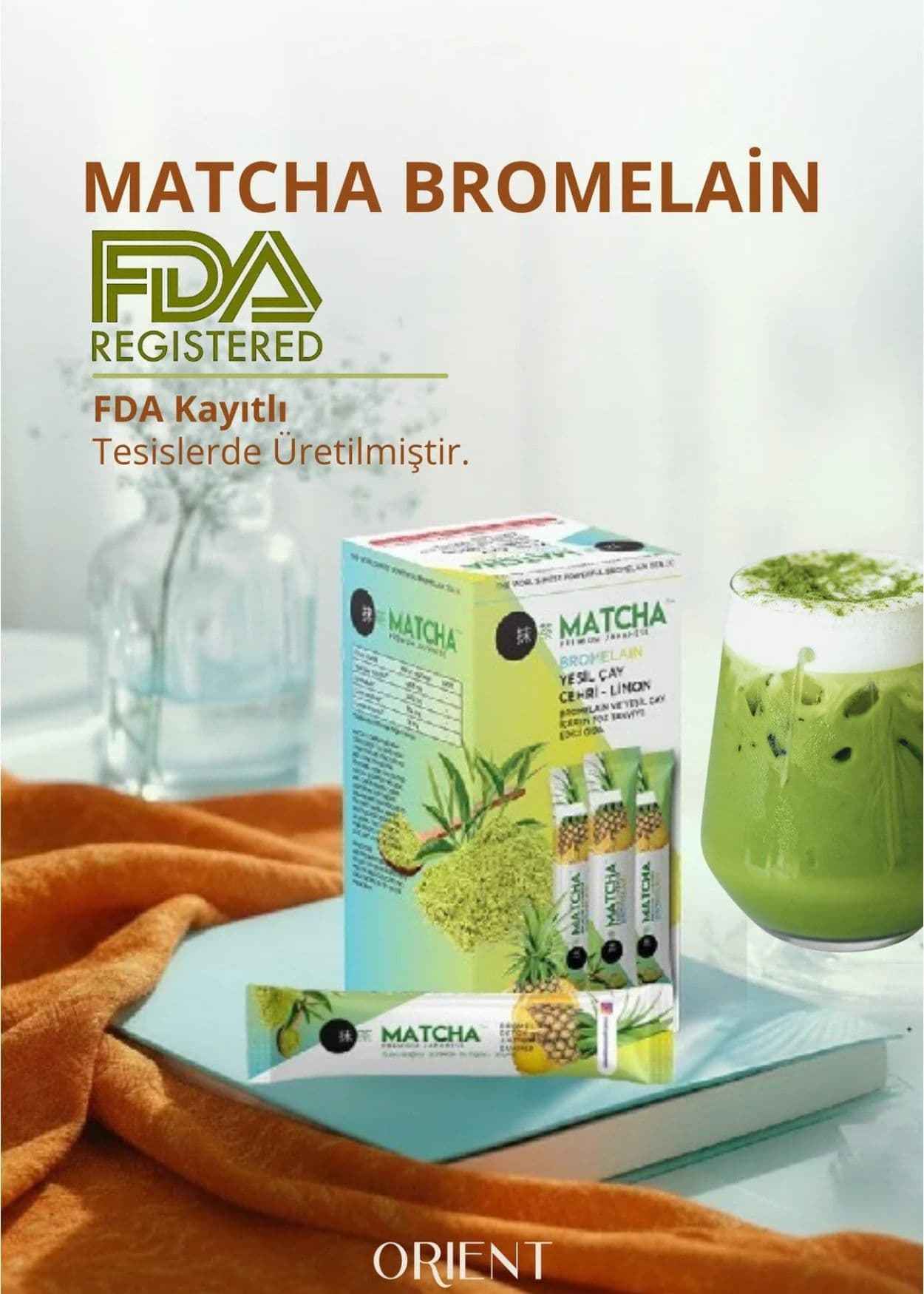 Matcha Premium Japanese Matcha & Bromelain Burner-Form-Tee mit Zitronengeschmack