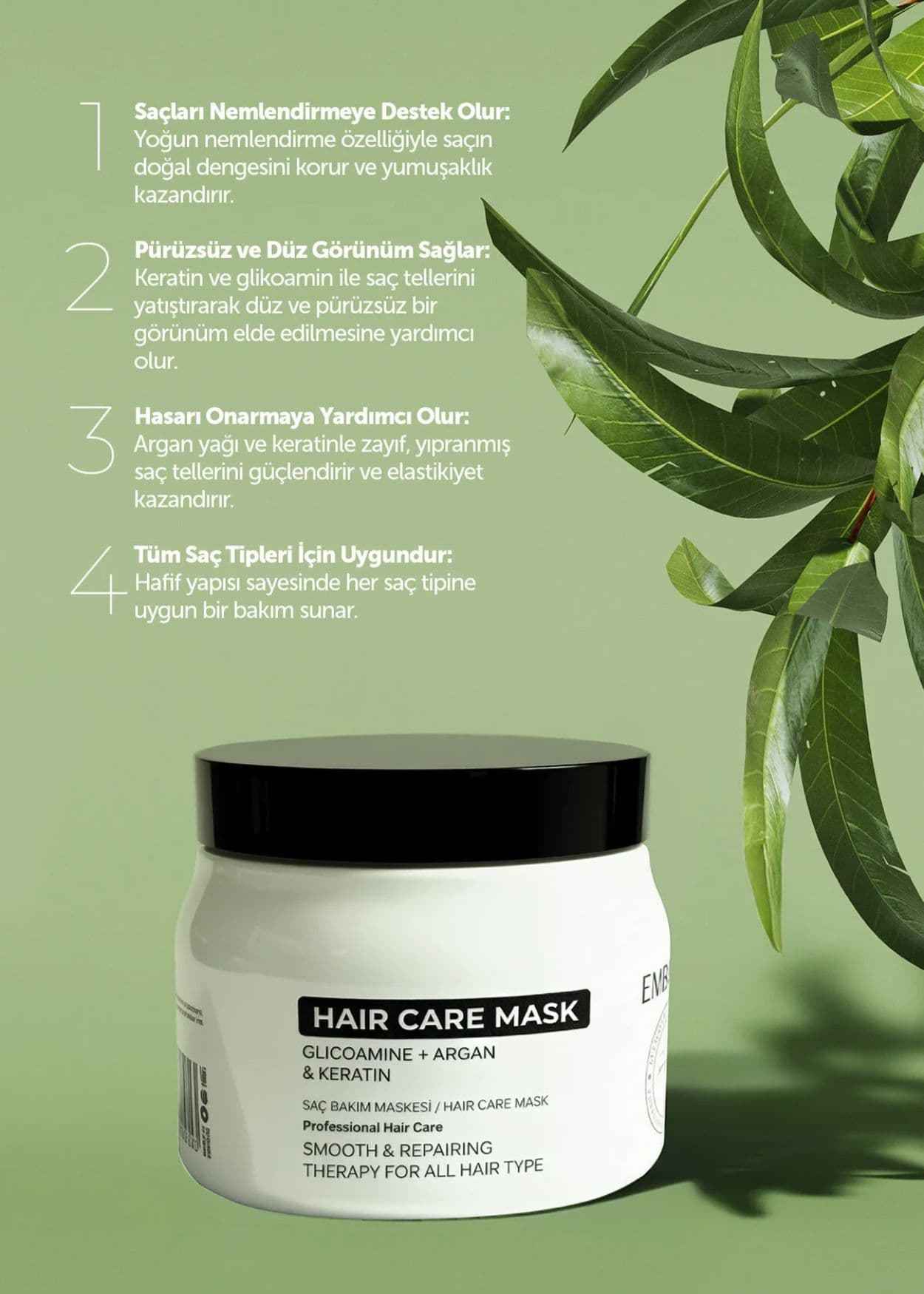 Embeauty Nährende und reparierende Intensiv-Haarpflegemaske mit Keratin-Effekt