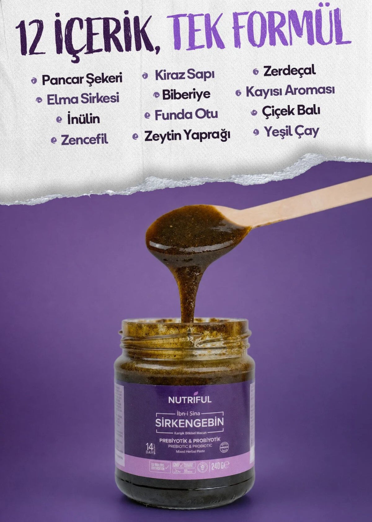 Nutriful Ibn-i Sina Sirkengebin Prebiotische & Probiotische Kräuterpaste