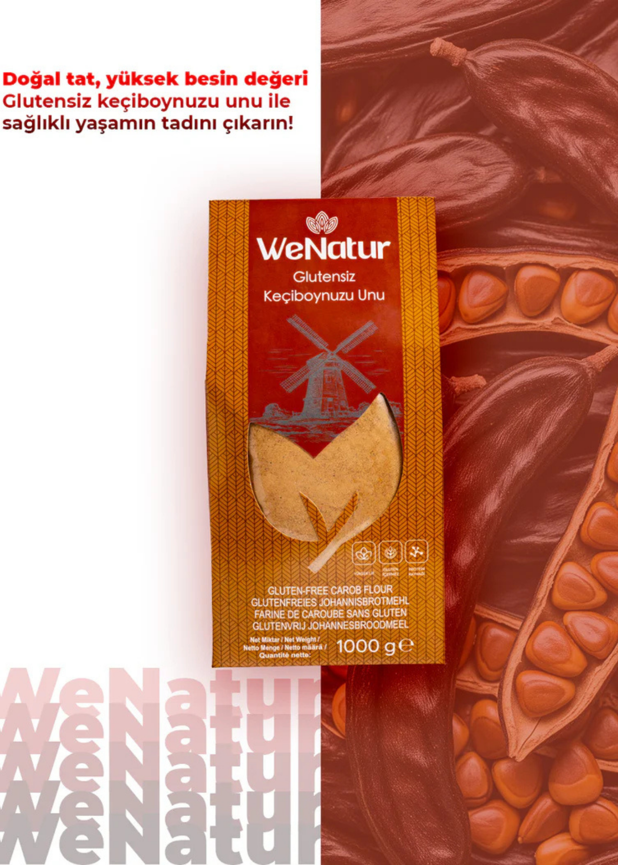 Glutenfreies Johannisbrotkernmehl