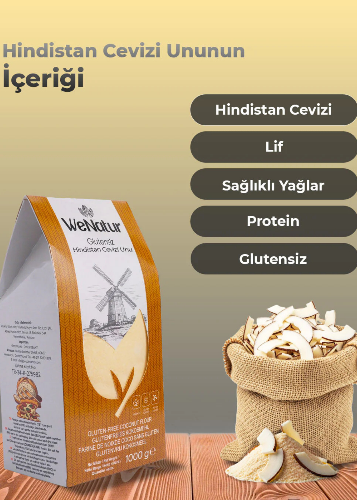 Glutenfreies Kokosmehl