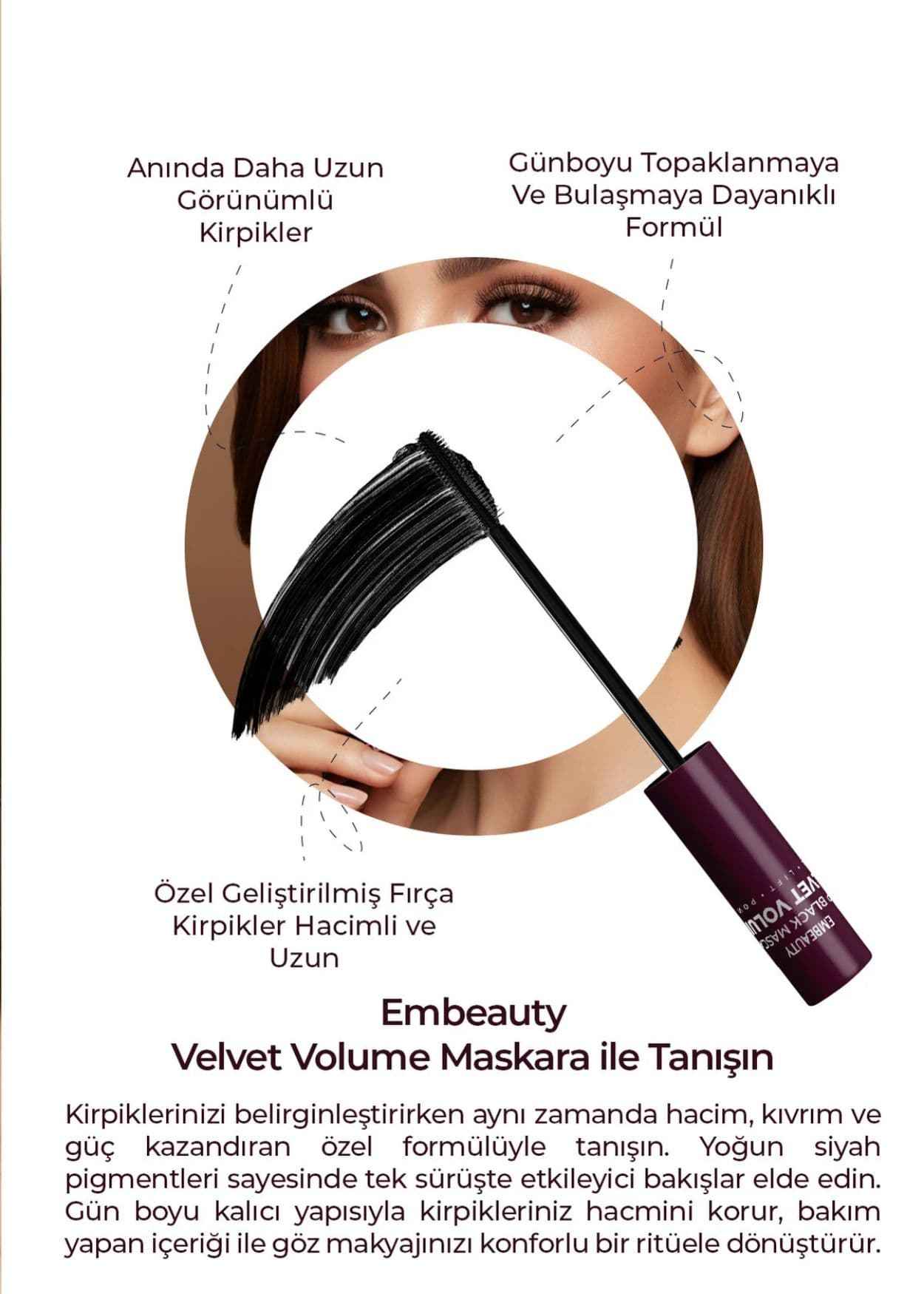 Embeauty Ultra Schwarze Volumen-Mascara – für mehr Volumen und Länge