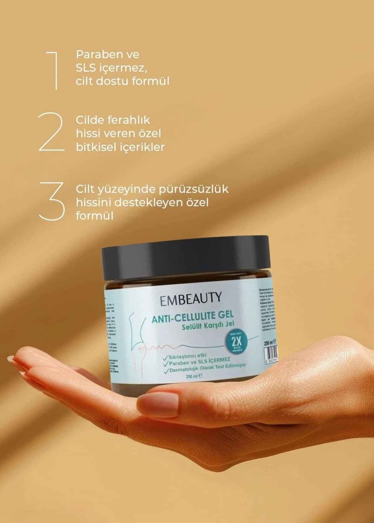 Embeauty Körperformendes Gel mit schlankmachender und straffender Wirkung gegen Cellulite und Dehnungsstreifen