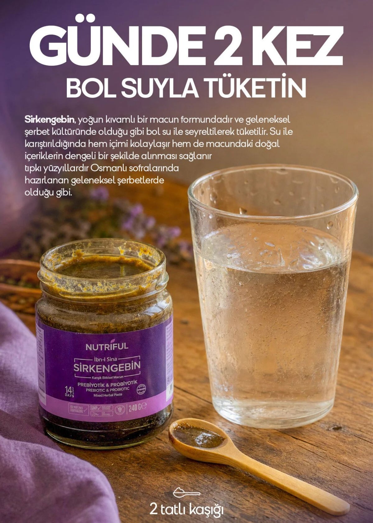 Nutriful Ibn-i Sina Sirkengebin Prebiotische & Probiotische Kräuterpaste