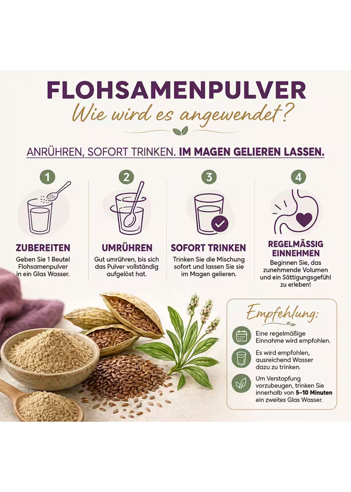 Zühre Ana Karnıyarık Otu (Psyllium) Tozu