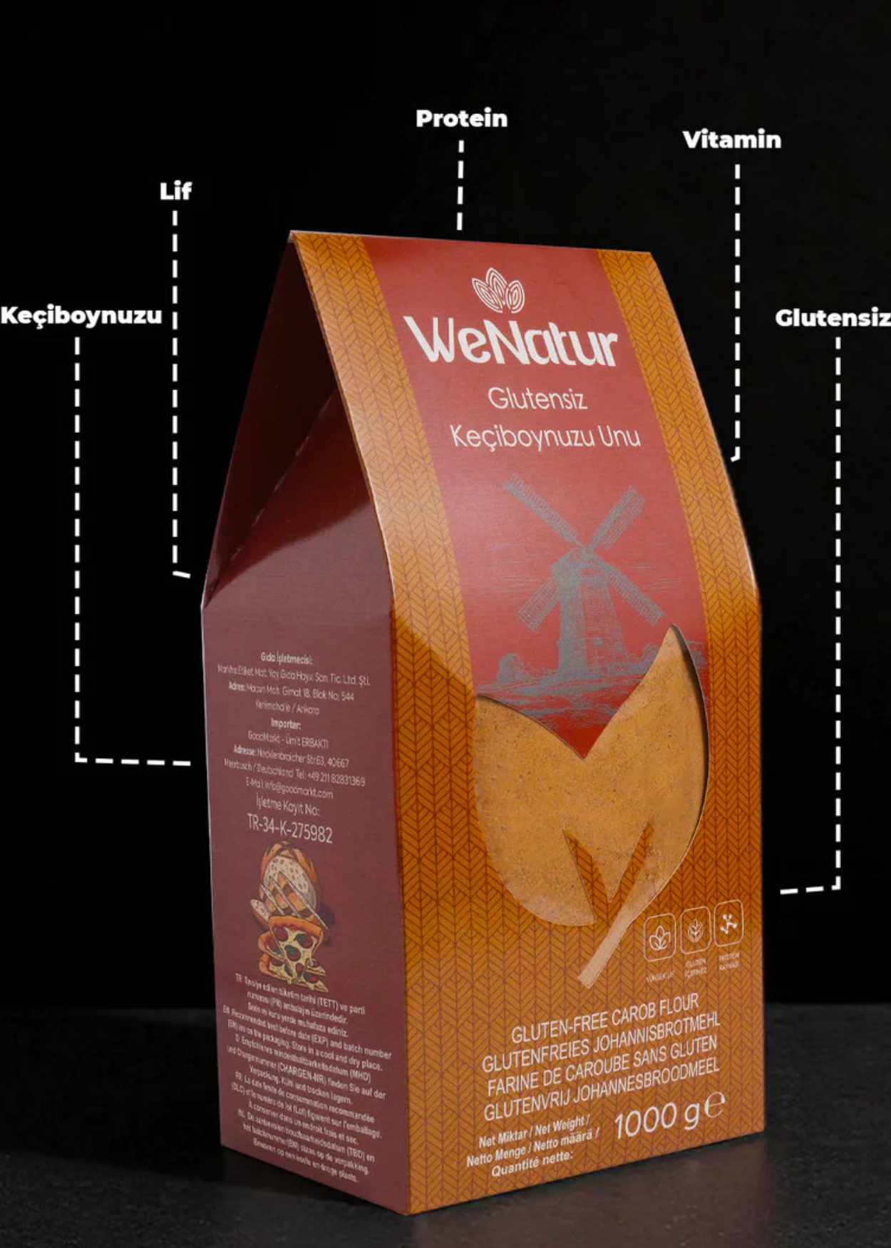 Glutenfreies Johannisbrotkernmehl