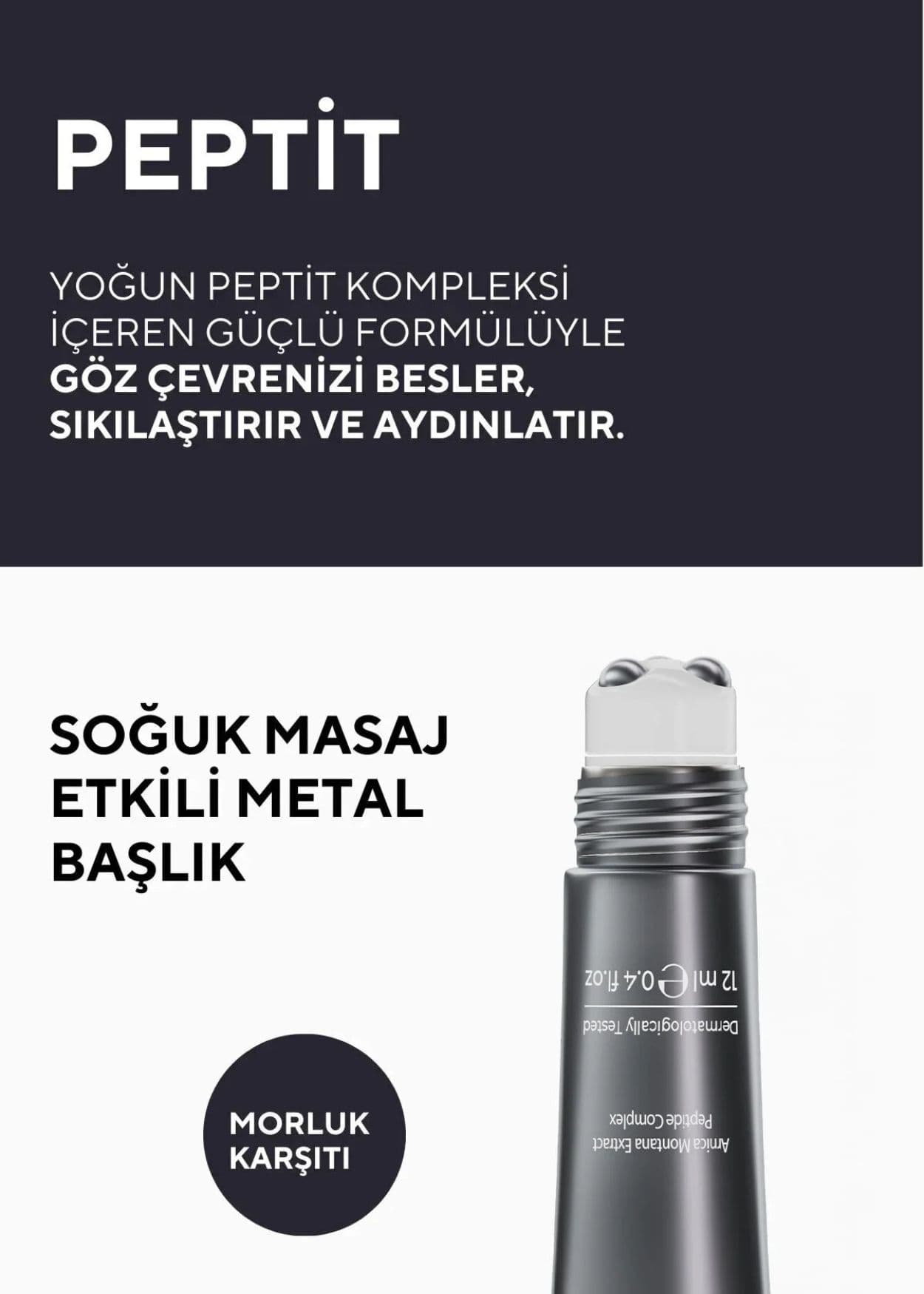 The Ceel Kühlende Augencreme mit Massage-Roll-on und Arnica-Montana-Extrakt gegen das Erscheinungsbild von Tränensäcken und Augenringen