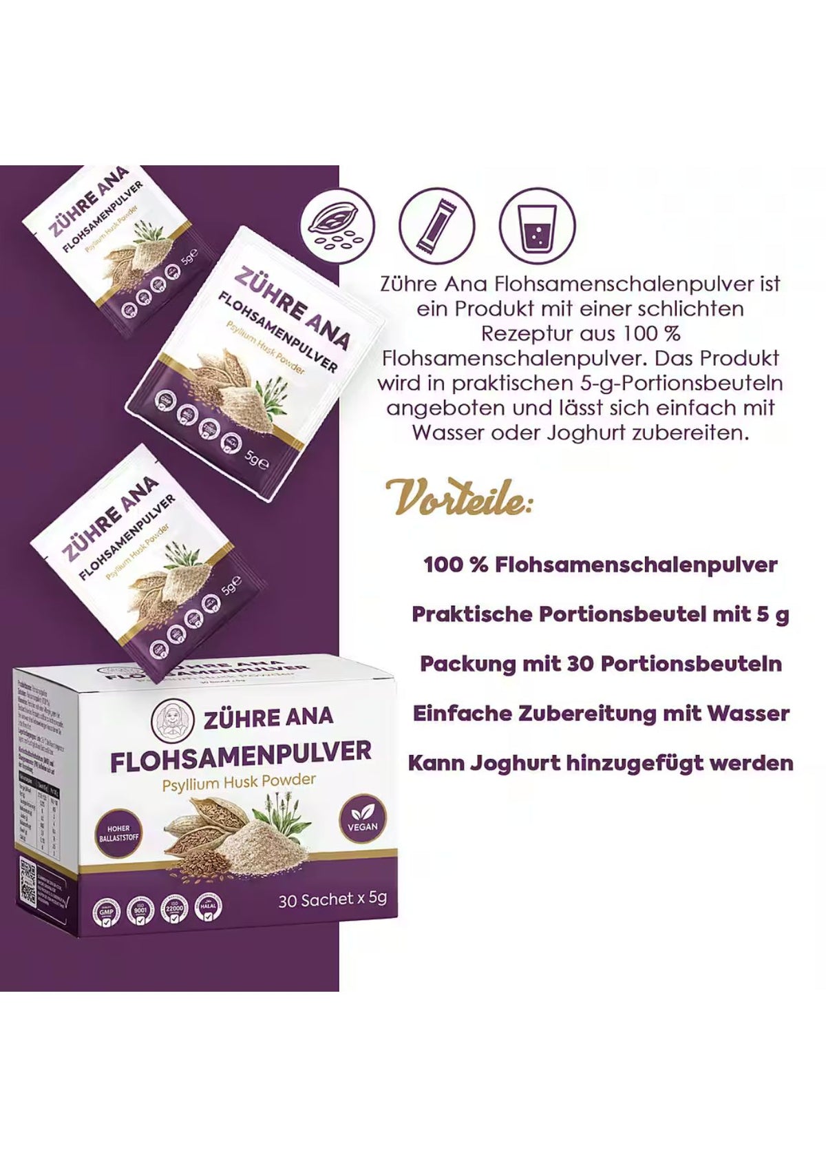 Zühre Ana Karnıyarık Otu (Psyllium) Tozu