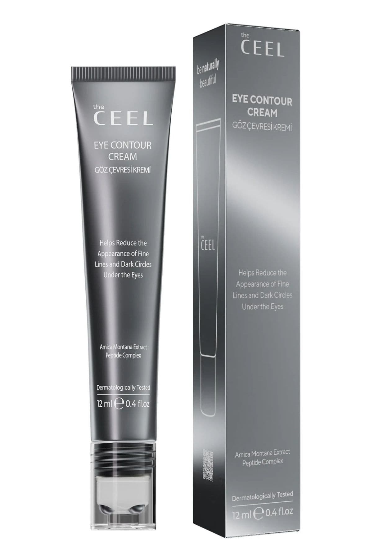 The Ceel Kühlende Augencreme mit Massage-Roll-on und Arnica-Montana-Extrakt gegen das Erscheinungsbild von Tränensäcken und Augenringen